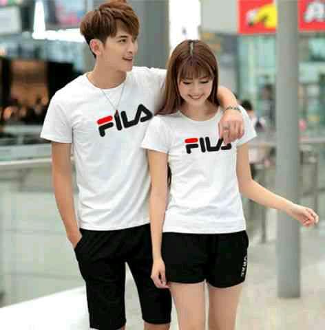 Features Ll Kaos Couple Fila Salur Baju Fila Marun Dan Harga