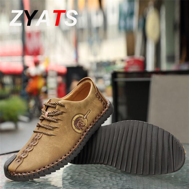 ZYATS Kulit Men's Flats Sepatu Moccasin Casual Loafers Slip-On Besar Ukuran 38-46 Kuning Januari 2019 - 3 ZYATS Kulit Men's Flats Sepatu Moccasin Casual Loafers Slip-On Besar Ukuran 38-46 Kuning - 3