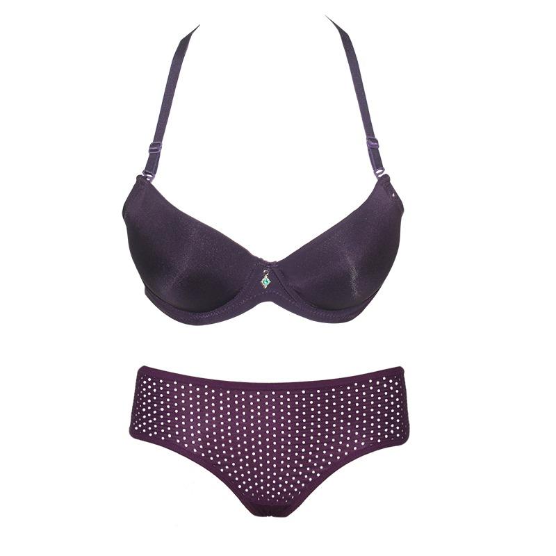EELIC PDW-10982B UNGU 1 SET Pakaian Dalam Wanita BRA 109B + Celana Dalam Wanita 9882 Pakaian Dalam set yang nyaman dipakai berbahan lembut sangat cocok untuk wanita dewasa