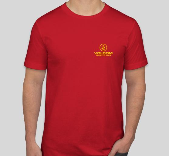 DISTRO PREMIUM BAJU KAOS VOLCOM LOGO TEKS YELLOW - PREMIUM