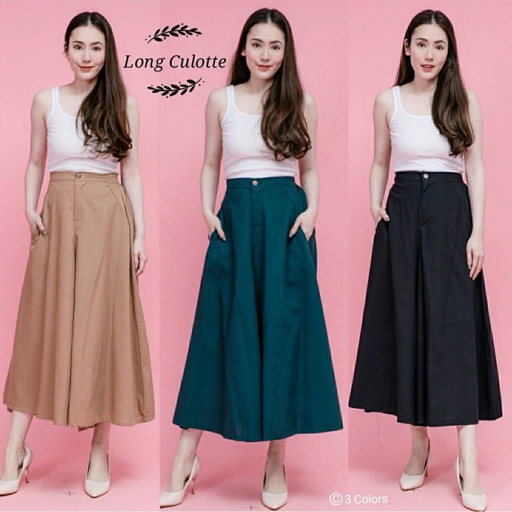 Vshop91jkt - Celana Long Cullote Kw650 Celana Kulot Panjang Kulot Wanita Pakaian Wanita Baju Wanita Tanktop Wanita Kaos Wanita Legging Wanita Celana Aladin wanita Celana Panjang Baju Kantor Kemeja Kantor