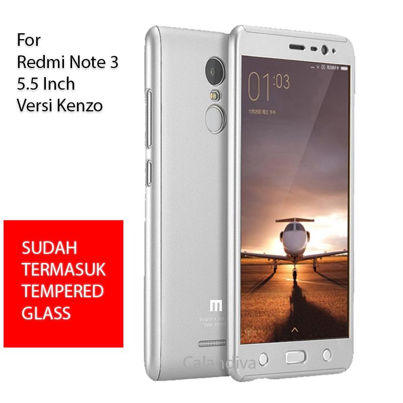 Calandiva Premium Front Back 360 Degree Full Protection Case Quality Grade A With Tempered Glass for Xiaomi Redmi Note 3 / Pro / Prime versi Kenzo