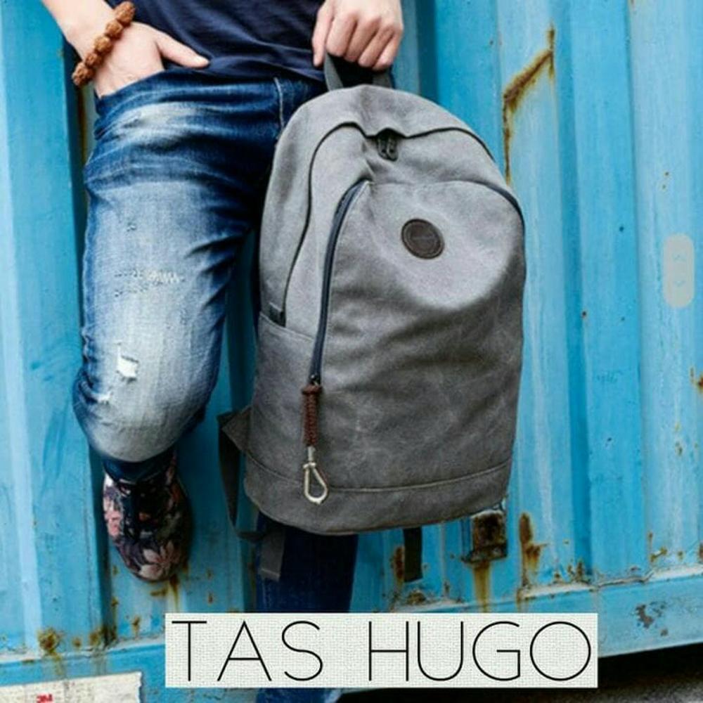 tas ransel backpack pria - tas punggung cowok cewek - tas murah import - tas kanvas - tak sekolah kuliah - tas laptop - tas kerja di lapak pelangi_bag bagusia08
