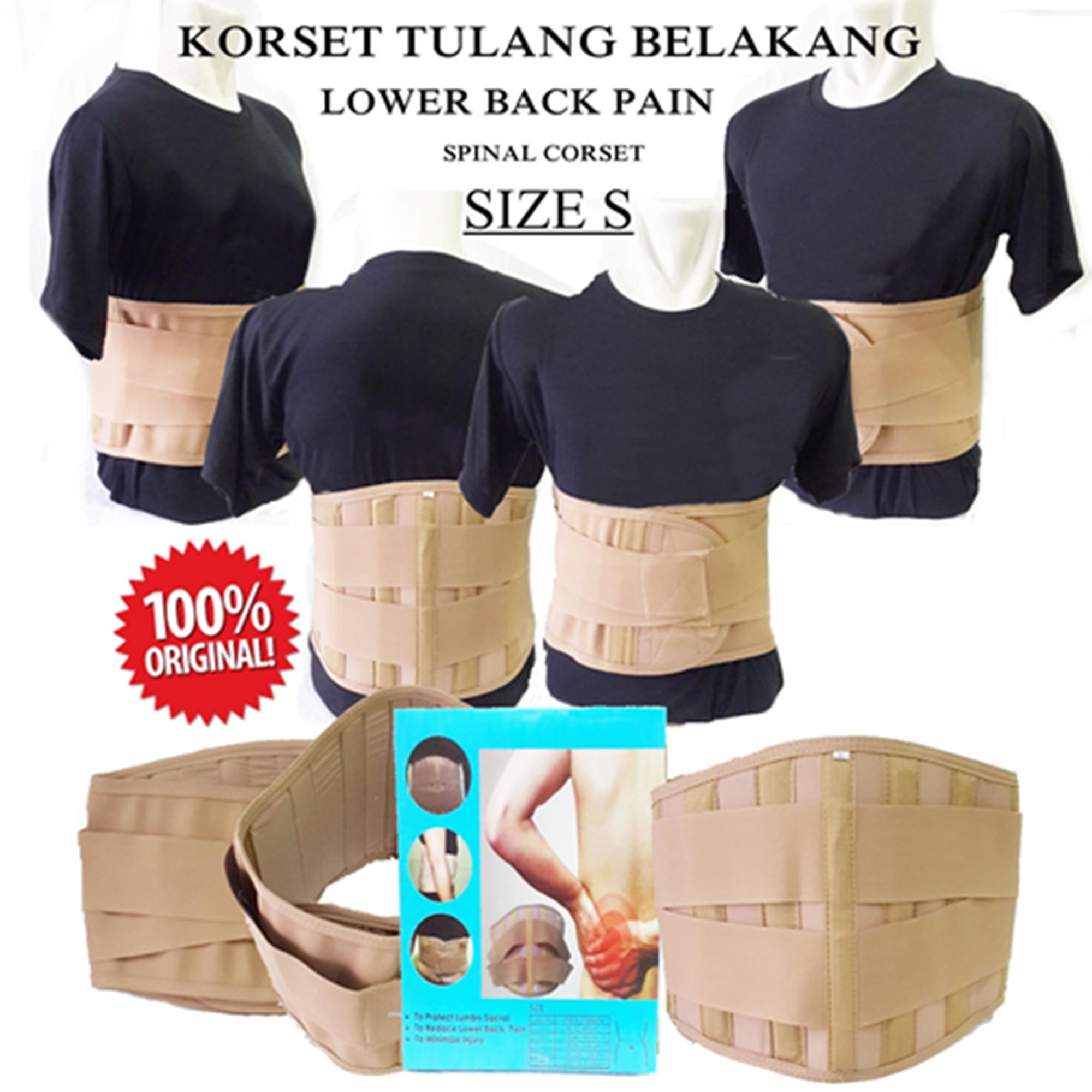 ITTO LSO LBP Korset Tulang Belakang Lumbal HNP LBP Nyeri Pinggang SIZE S gratis masker kain