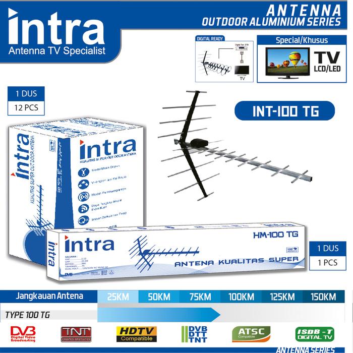 Antena TV Outdoor Digital INTRA INT-100 TG Best FOR LCD & LED TV