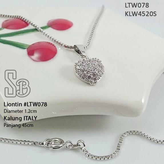 Xuping Jewelry Kalung LOVE DIAMOND Italy GOLD PLATED Jewelry LTW078