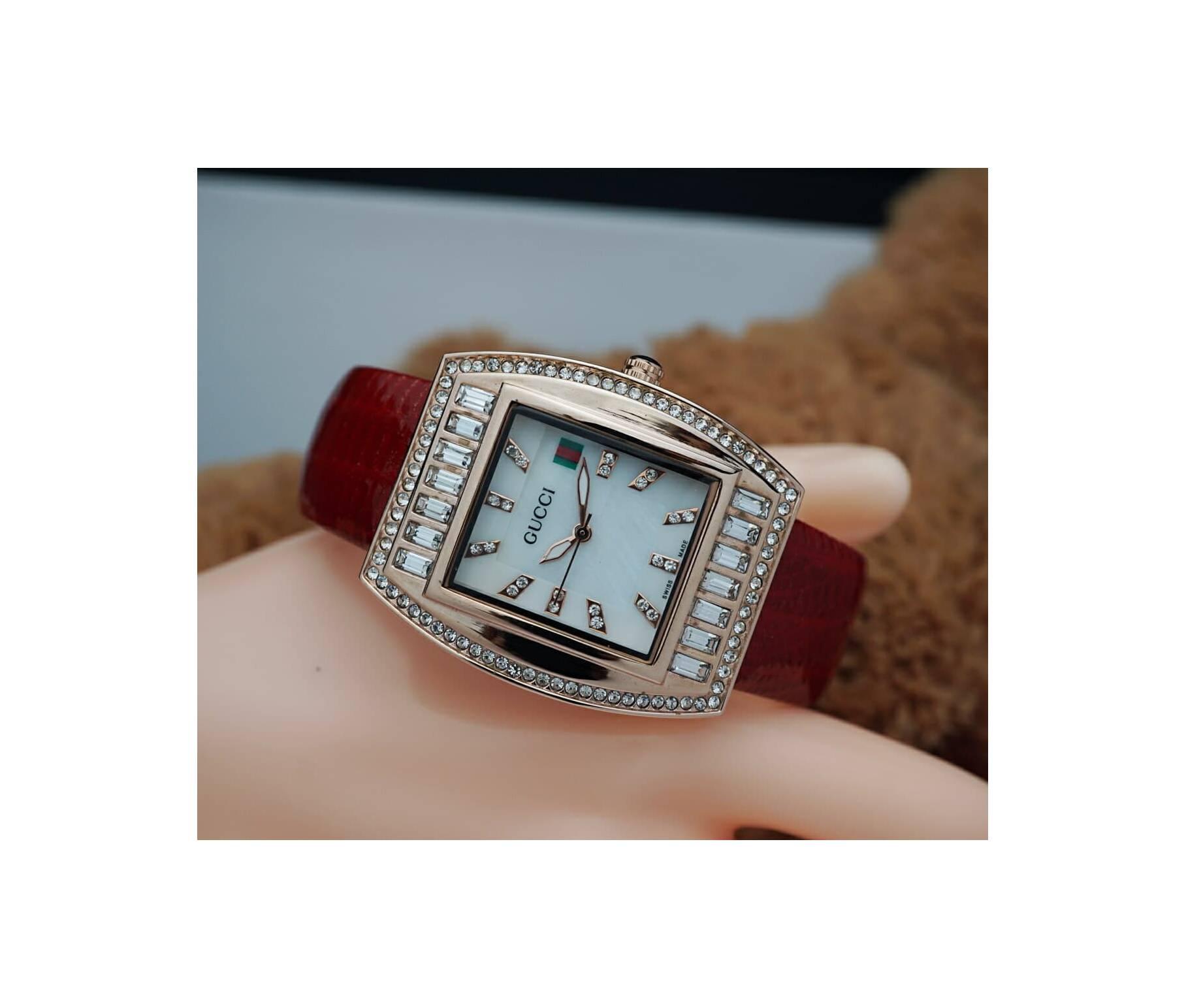 JAM TANGAN WANITA GUCCI KULIT COKLAT