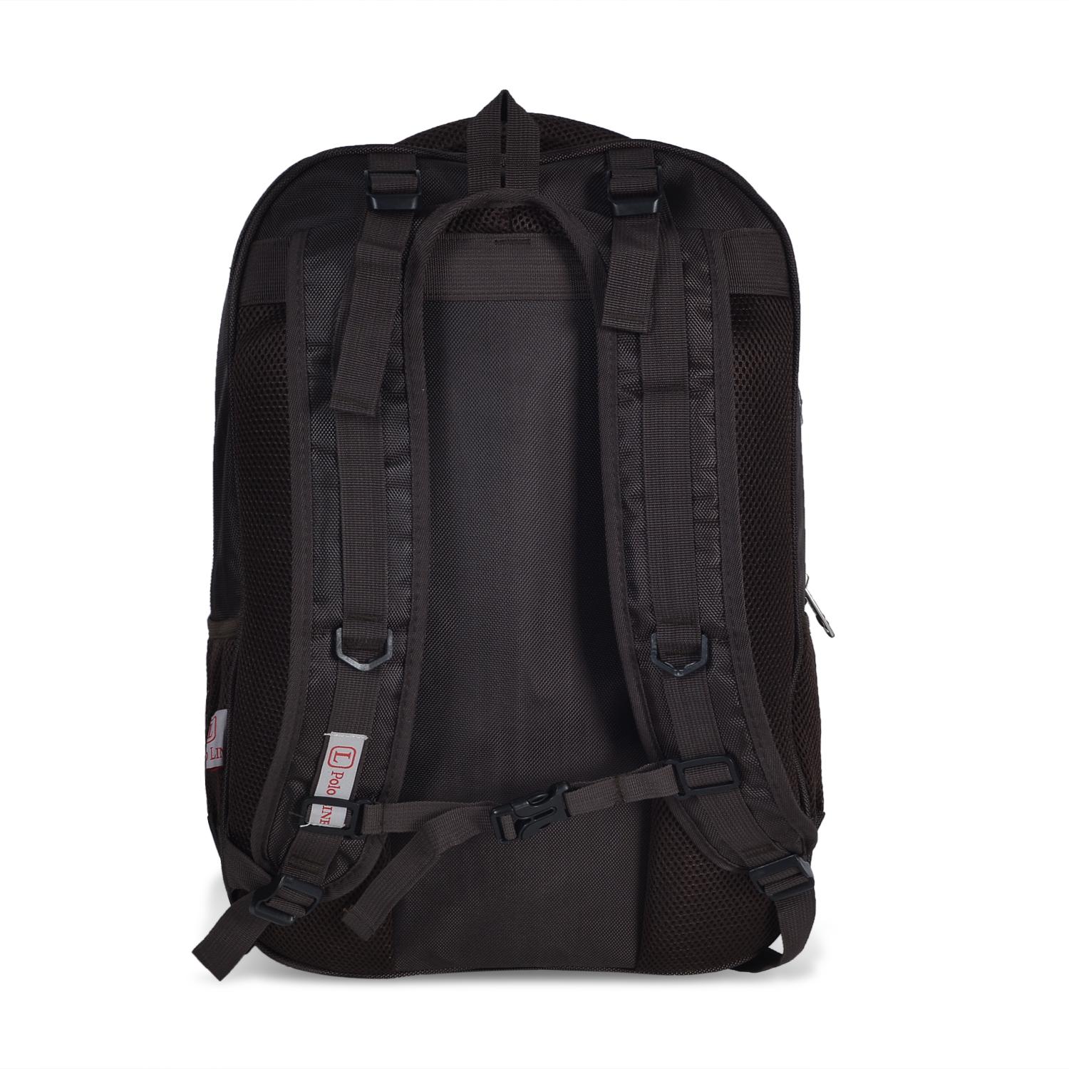 Polo Line Tas Ransel Pria Backpack Import Laptop Compartemen Cofee+ Raincover High Spec .