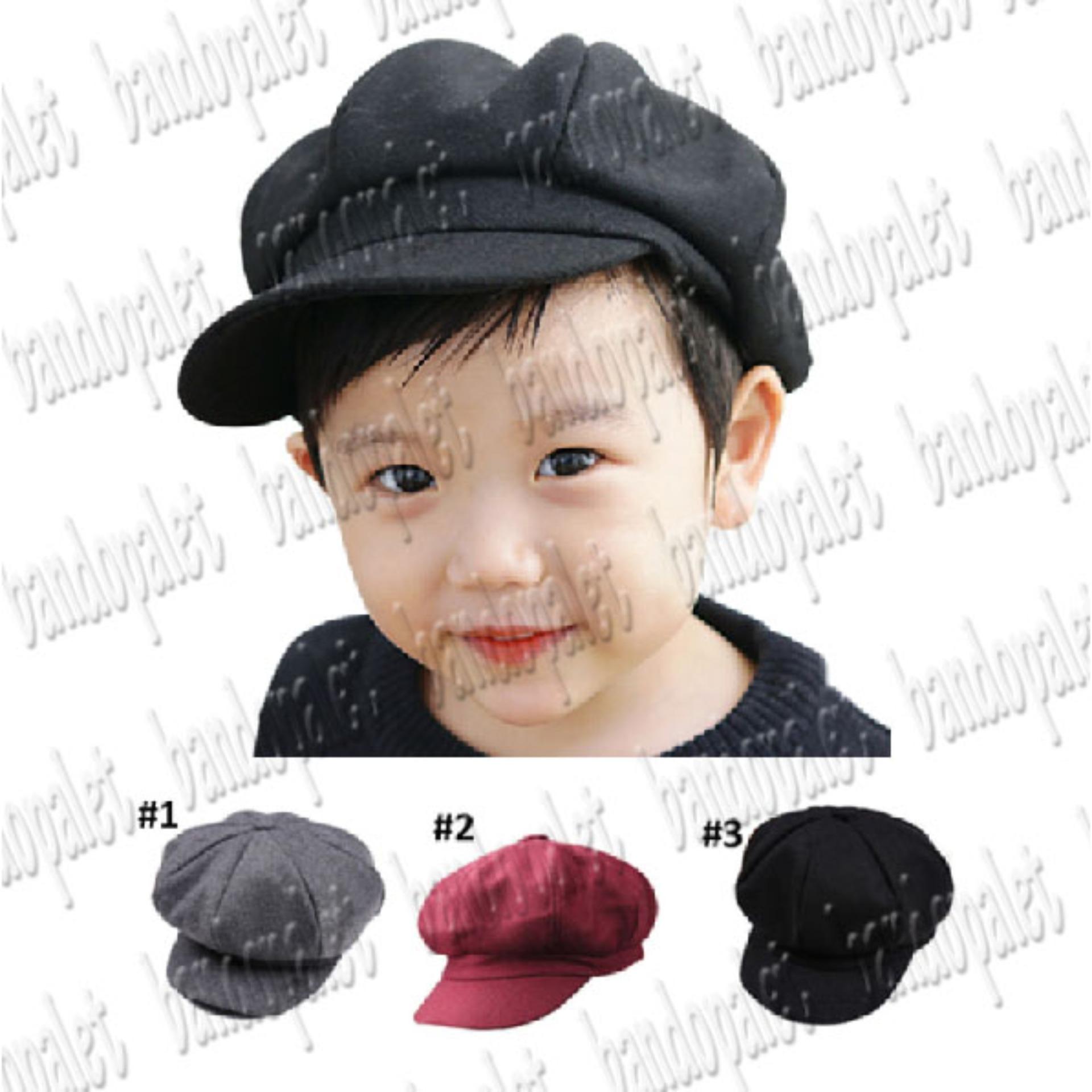 Topi Ala Anak Korea Topi Anak Detektif Korea / Korean Detective Hat Topi Pilot Hat Kupluk Bayi Baby Anak Kids Balita Toddler Beanie Korean Kid Topi Anak Topi Bayi Rajut Penghangat Hangat Baju Pakaian Jaket Sweater