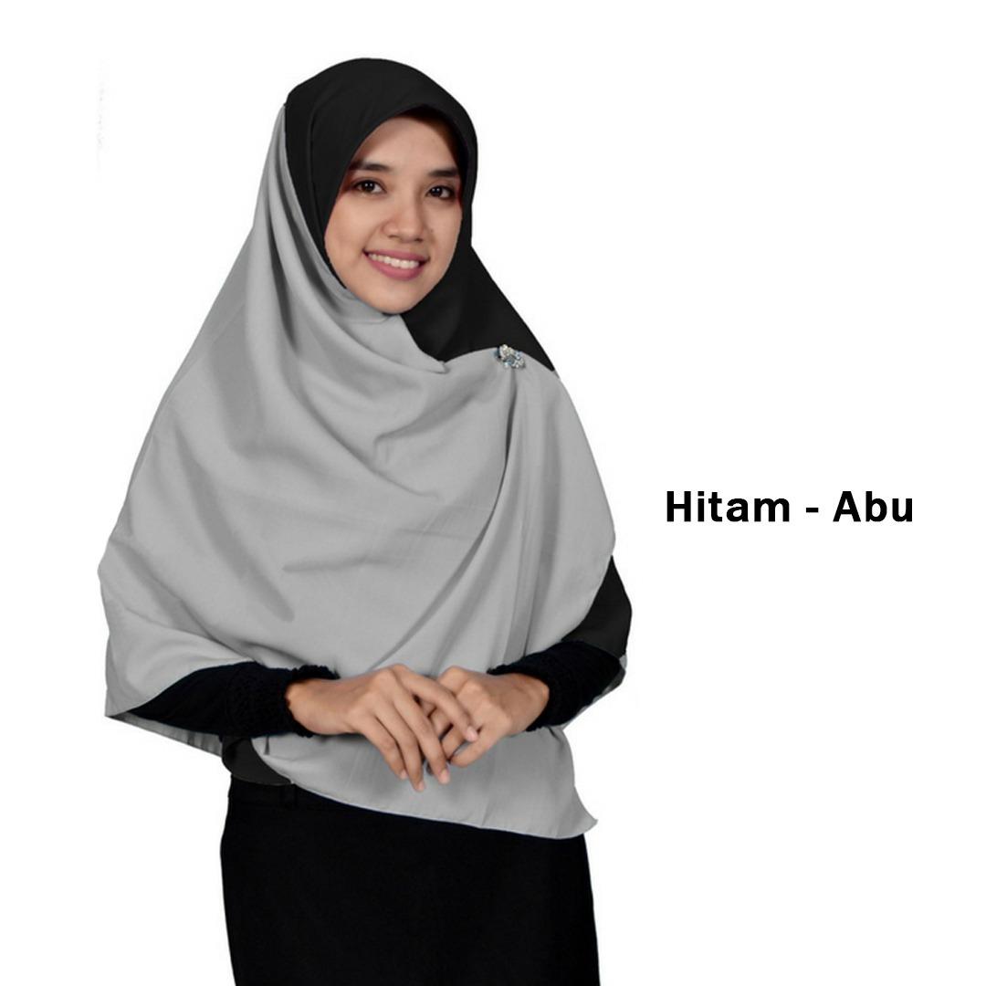 Zannah HIjab Daily Hijab Jilbab Segi4 Kombinasi Dua Warna Kanan dan Kiri Segi Empat Persegi Hijab Jumbo Kerudung Besar All Size 130cm Bahan Wolfis Premium Grade A Fashion Muslim Model Sekarang Paling Murah Harga Grosir Atasan Dress Muslim Wanita Muslimah