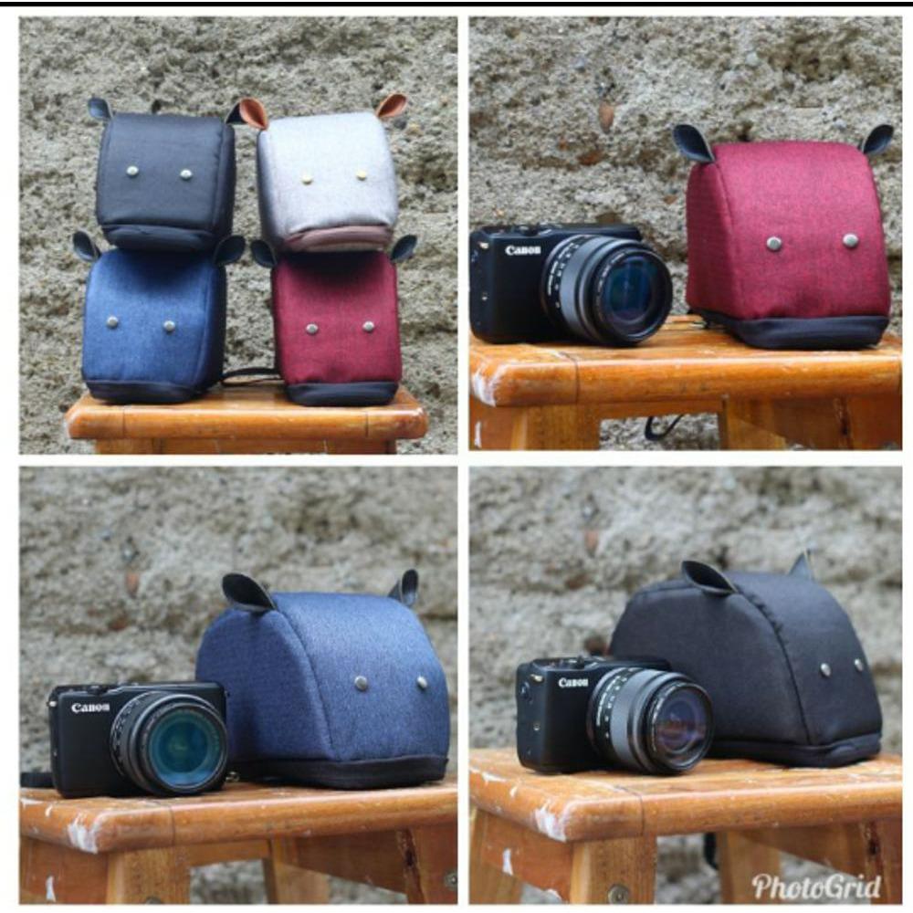 tas kamera mini mirrorless fuji sony olympus canon nikon mouse pouch