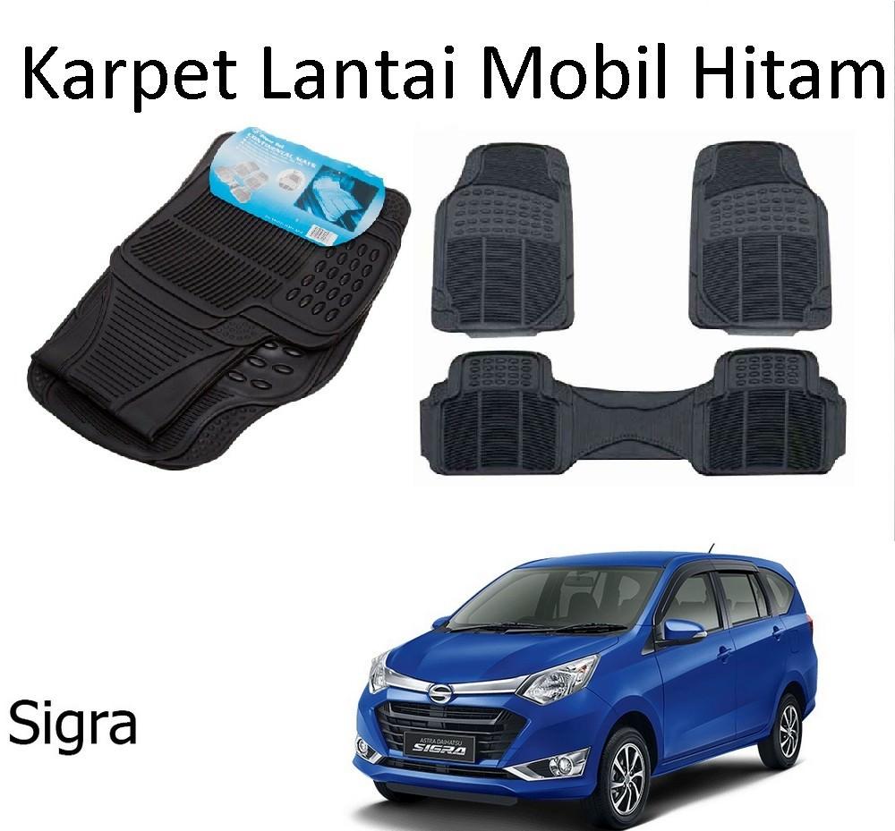 Karpet Mobil Sigra / Car Carpet / Floor Mats Universal Warna Hitam