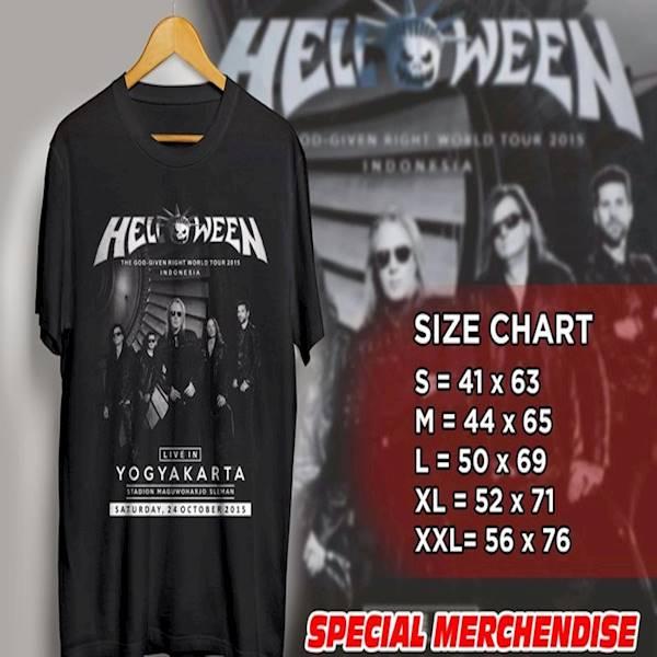 Kaos Helloween Konser Live In Yogyakarta - Indonesia 2015