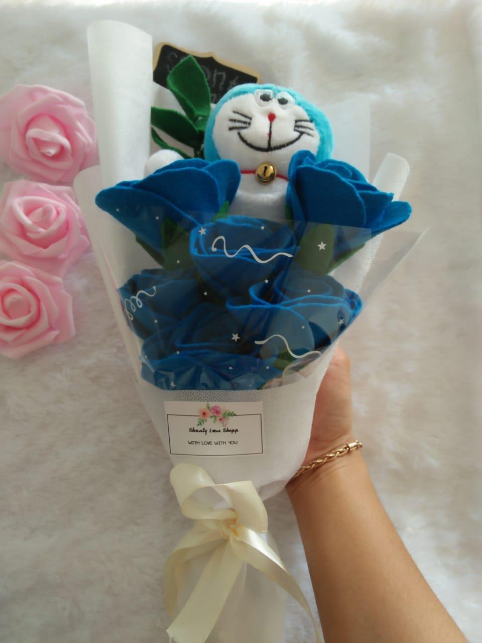 Gambar Bunga Dari  Kain  Flanel  Bentuk Doraemon  Gambar Bunga