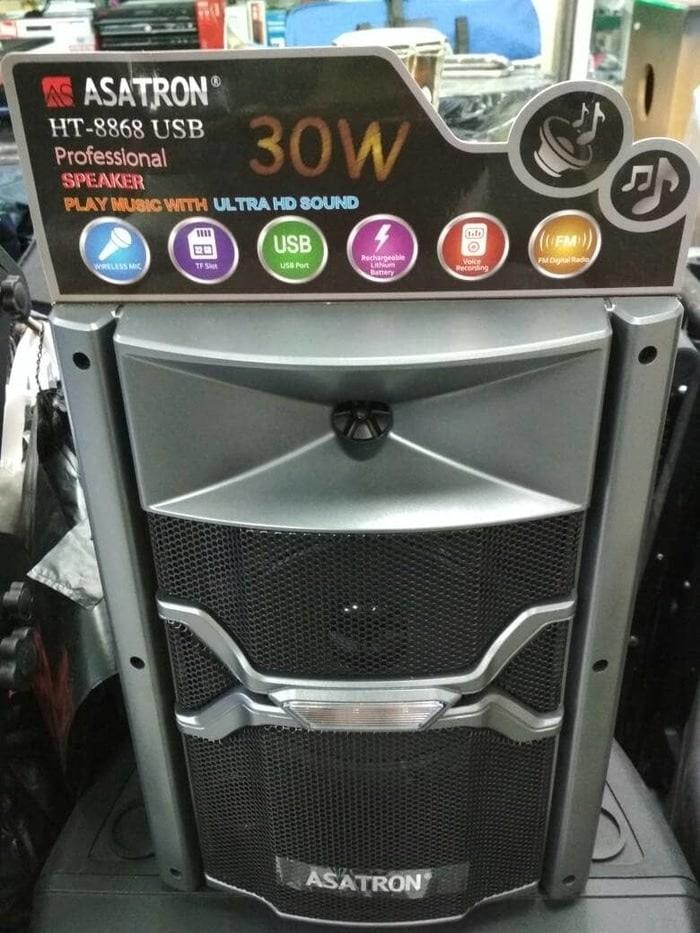 ORIGINALS Speaker Portable Wireless Meeting Asatron HT-8868 USB ( 8 Inch )