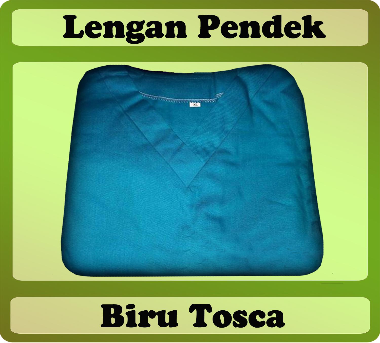 Baju Oka, Baju Jaga, Baju Dokter Lengan Pendek Warna Biru Tosca