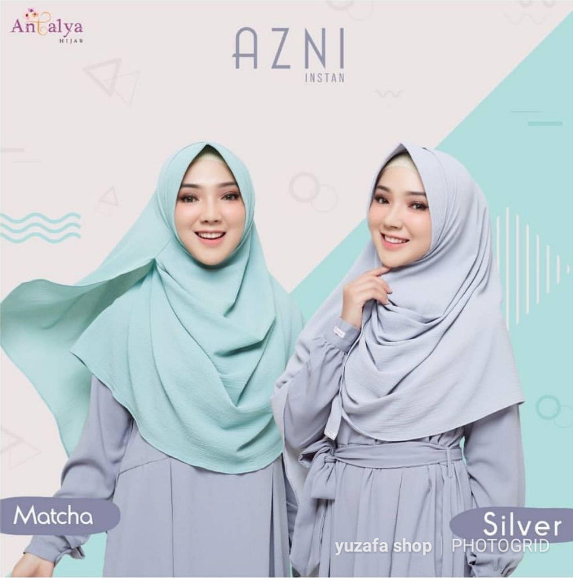 Antalya Hijab Azni Instan Size S Matcha Yuzafa Olshop