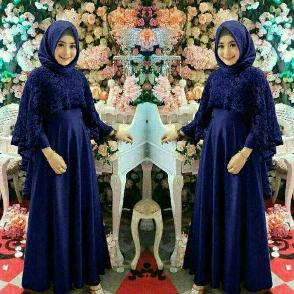 Gamis Kombinasi Brukat Cantik Lebaran Pesta Jalan