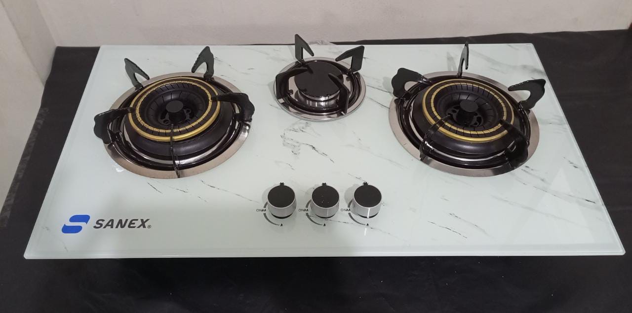 SANEX Kompor Gas 3 Tungku Tanam PUTIH