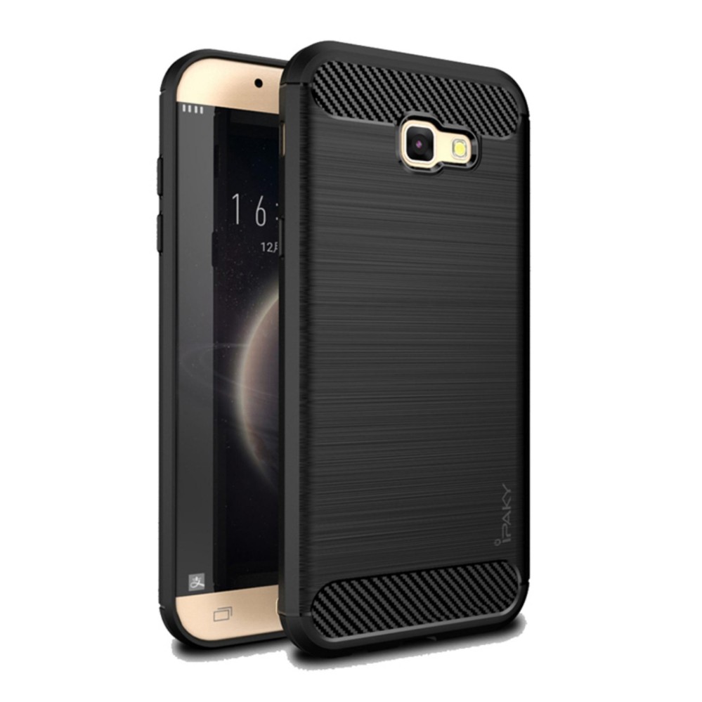 Original Lazada Case Ipaky Shockproof Carbon Hybrid For Samsung Galaxy J7 Pro 2017 / J730 - Hitam