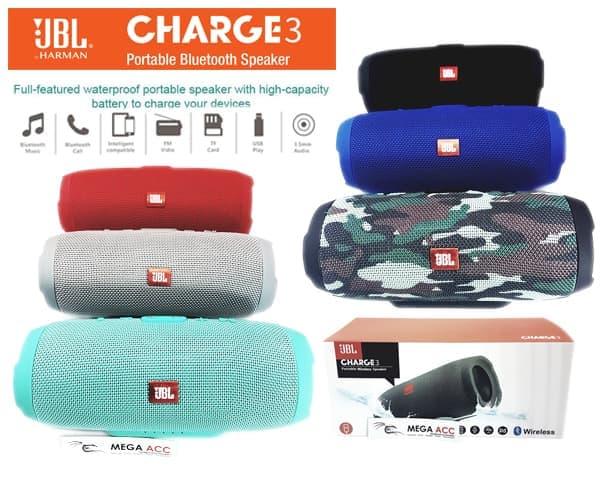 Detail Gambar Speaker Bluetooth JBL Charge 3+ Mini Subwofer Super Bass Splash Proof Terbaru