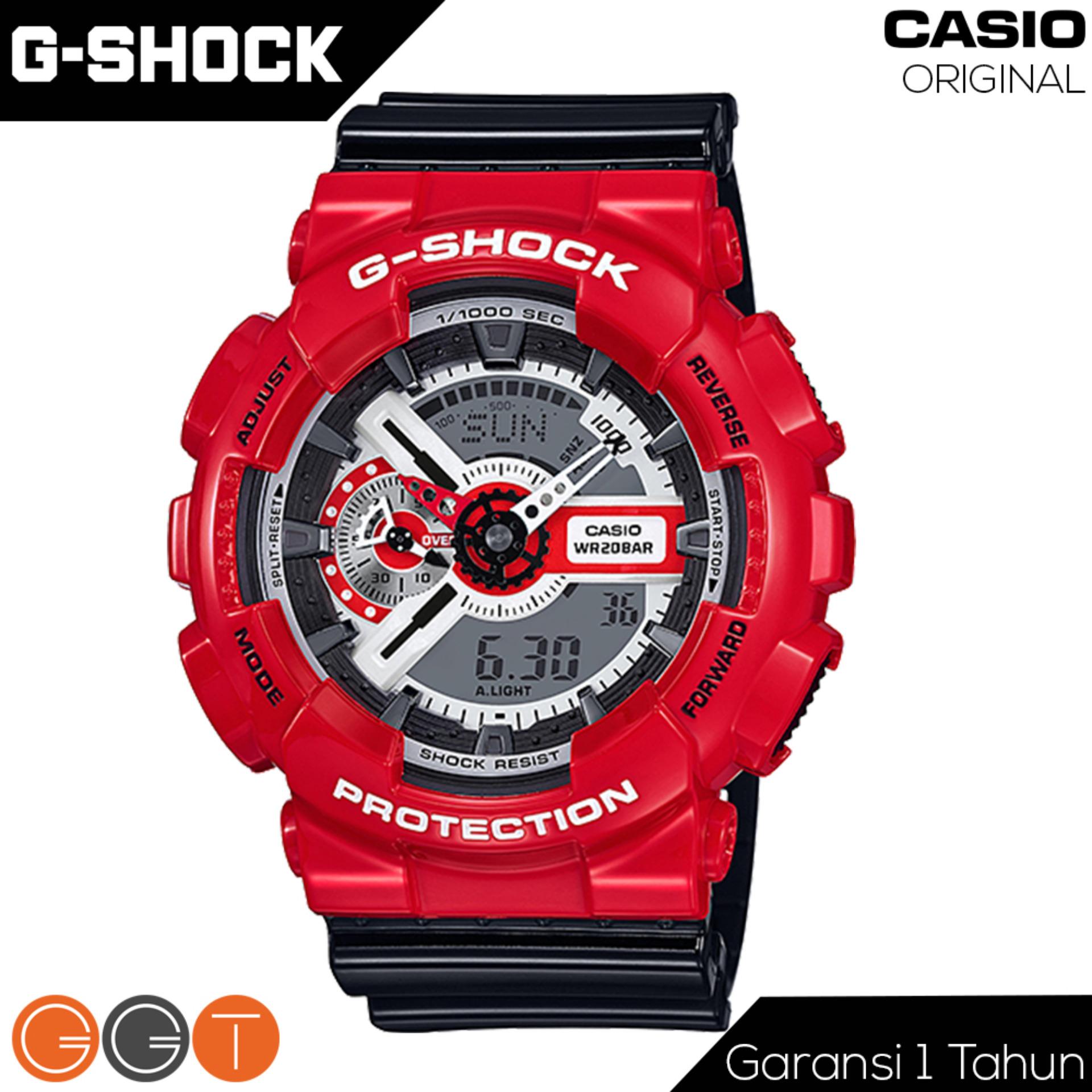 CASIO G-SHOCK Dual Time Ducati - Tali Rubber - Jam Tangan Pria - GA-110RD-4ADR - Red