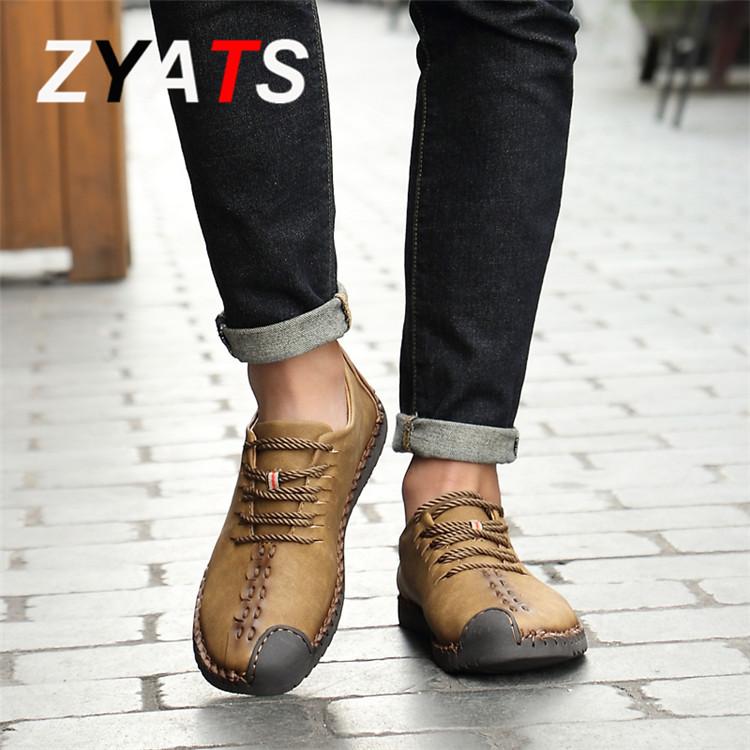 ZYATS Kulit Men's Flats Sepatu Moccasin Casual Loafers Slip-On Besar Ukuran 38-46 Kuning Januari 2019 - 5 ZYATS Kulit Men's Flats Sepatu Moccasin Casual Loafers Slip-On Besar Ukuran 38-46 Kuning - 5