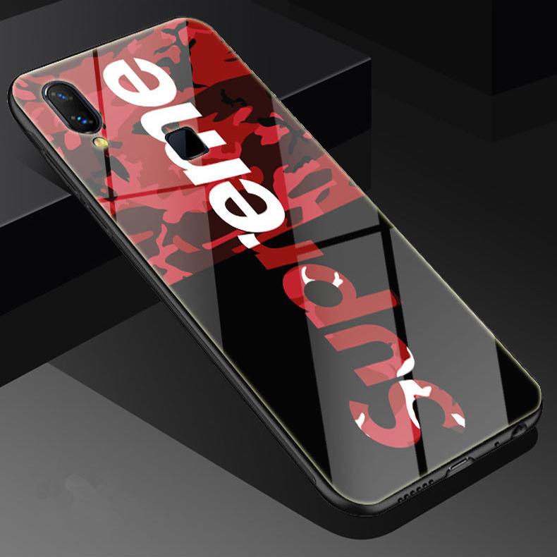 Untuk Vivo V9 Kaca Hitam Case Cakupan Penuh Lucu Kartun Cover untuk Vivo V9 Kaca Antigores