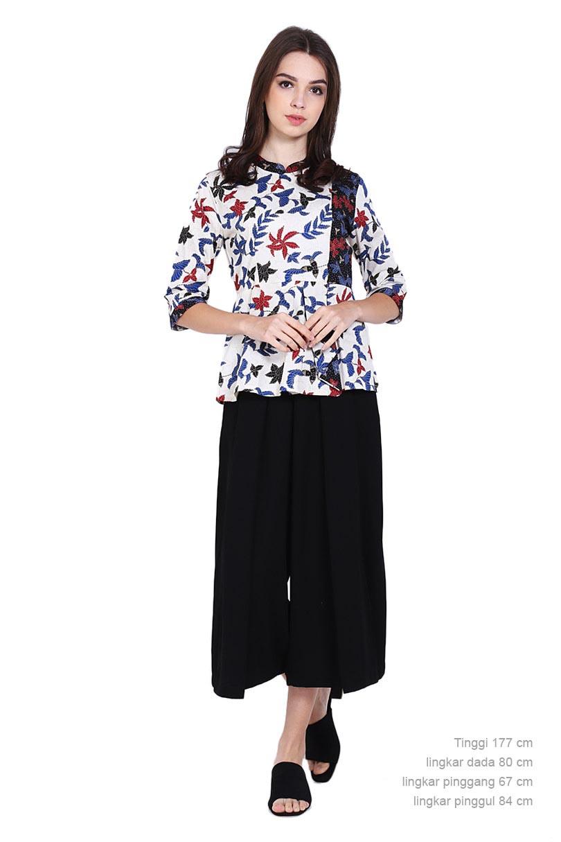 Batik Arjuna Weda Blouse Batik Bunga Lili Merah Tua Januari 2019 - 5 Batik Arjuna Weda Blouse Batik Bunga Lili Merah Tua - 5