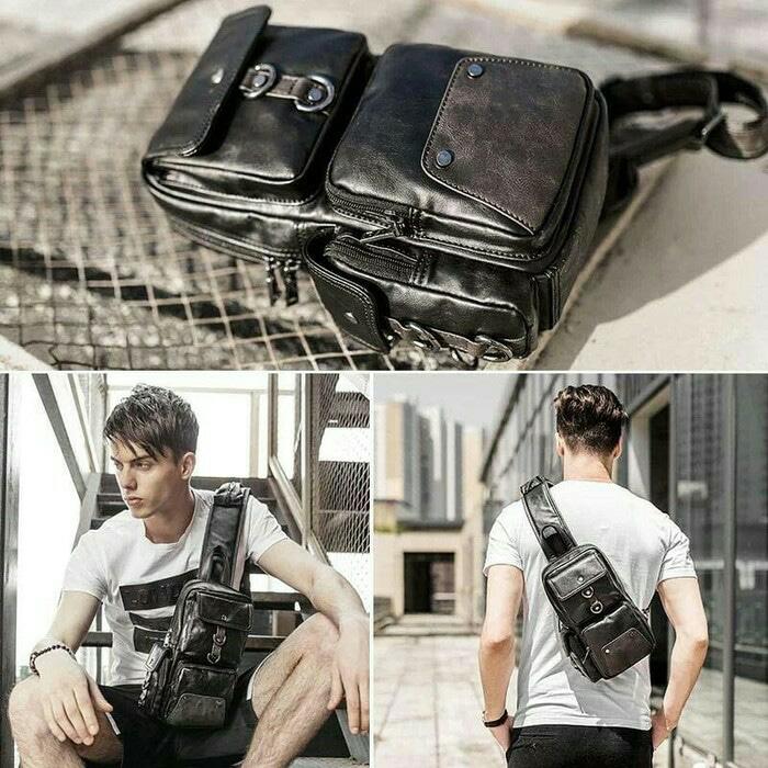 ASLI!!! Tas Slempang Kulit Pria Selempang Premium 9852 Januari 2019 - 5 ASLI!!! Tas Slempang Kulit Pria Selempang Premium 9852 - 5