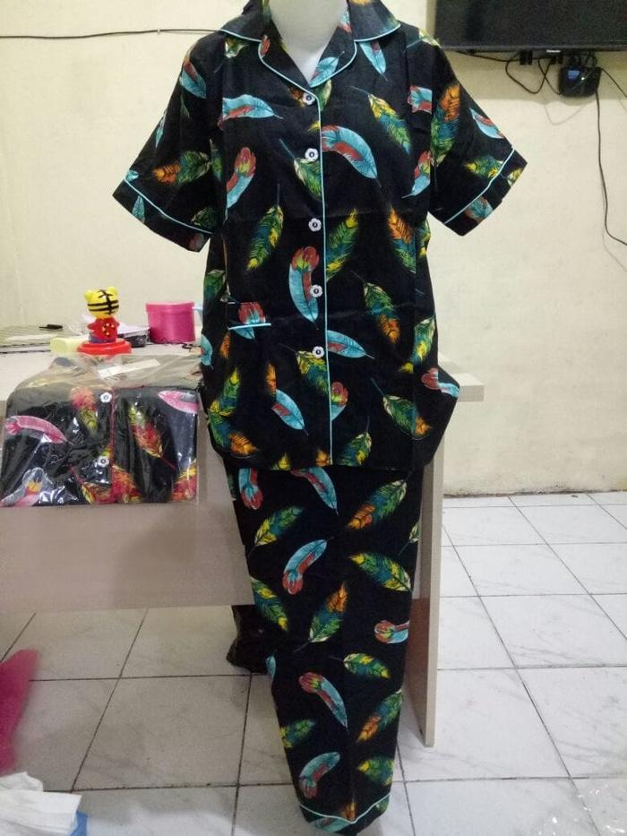 ORIGINALS Baju Tidur Piyama Celana Panjang Motif BULU AYAM warna