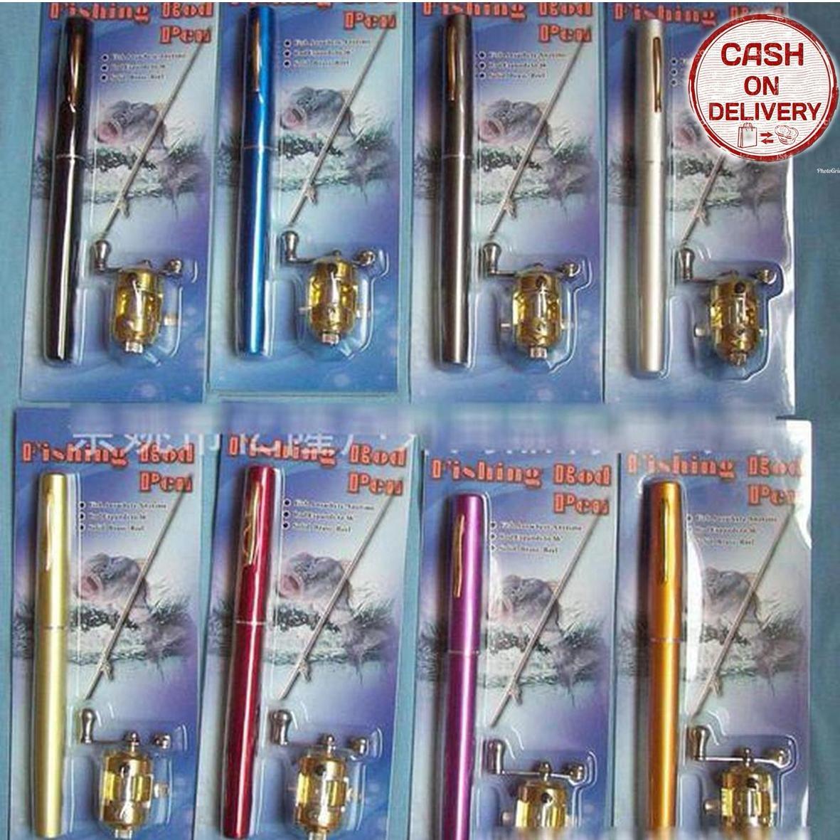 Kado Unik-- Color Fish Rod Pen Pocket Fishing / Alat Pancing / Alat Pancing Portable / Mini Portable Pocket Fish Pen Aluminum / Pancing Pena Murah