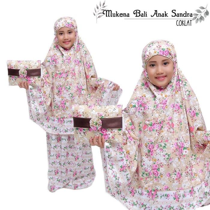 MUKENA BALI ANAK SANDRA COKLAT/ MUKENA MURAH/ MUKENA BERKUALITAS/ MUKENA RENDA/ MUKENA B.A.L.I