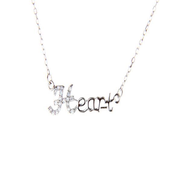 Kalung Perak EMAS PUTIH ASLI + Rantai - WGWC 006 (Garansi 6 Bulan)