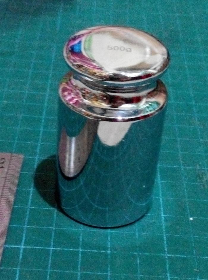 BEST SELLER - Batu Besi Baja Silver Timbangan Digital Kalibrasi Besar Berat 500 Gram