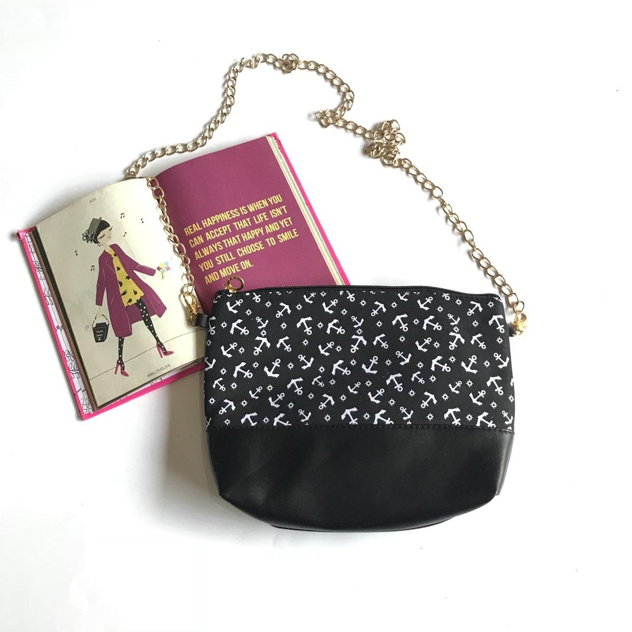 Sling Bag Wanita Polos Motif Rantai