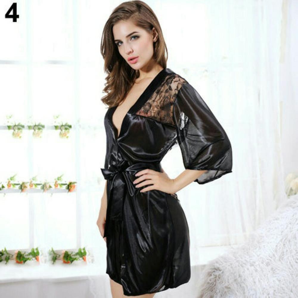 Baju Tidur Wanita Sexy Transparan Bahan Satin Halus
