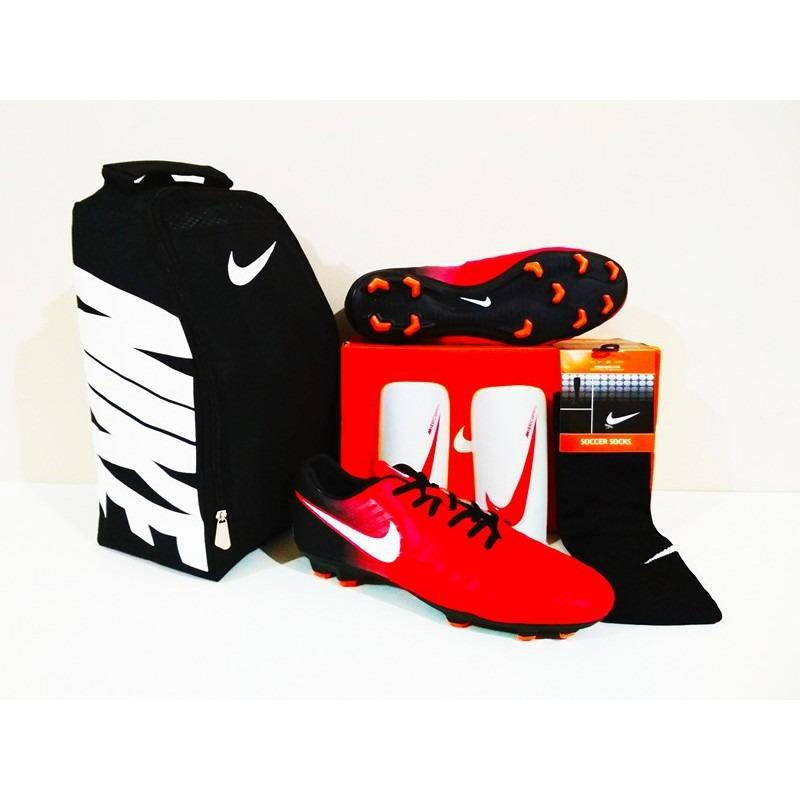 Sepatu Bola Tiempo Legalcy Red FG (Sepatu + Kaus Kaki + Tas Sepatu + Deker)