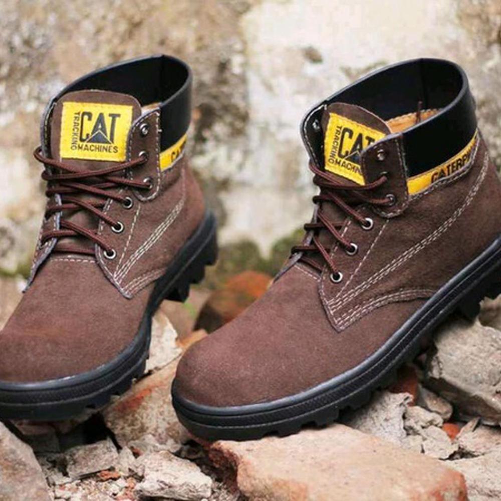 Sepatu Safety Boots Caterpillar Suede (ADABESIDIDEPAN)