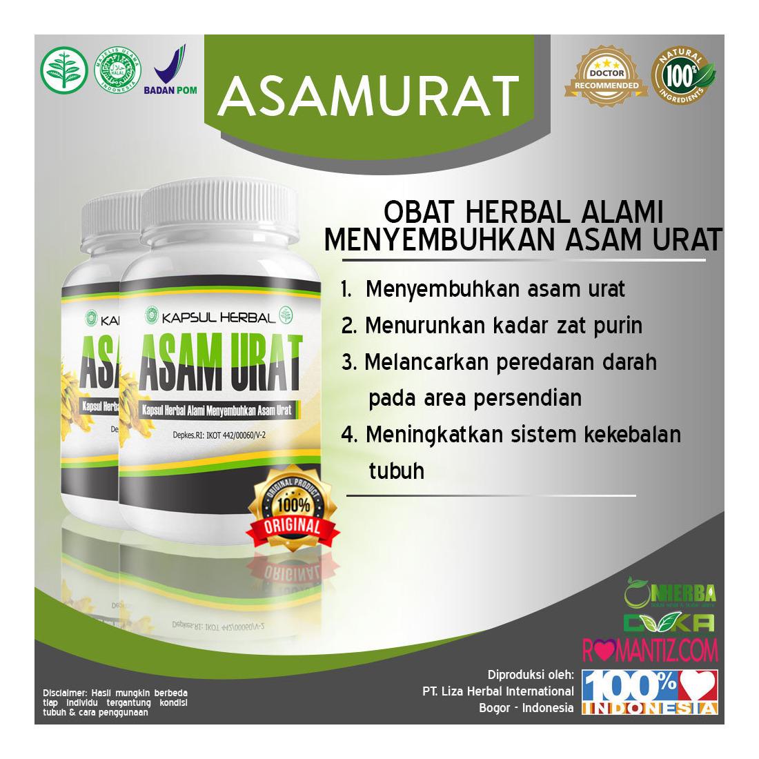 100% ORIGINAL - Obat Herbal ASAM URAT Mengobati Radang Sendi karena Asam Urat Asli Original BPOM