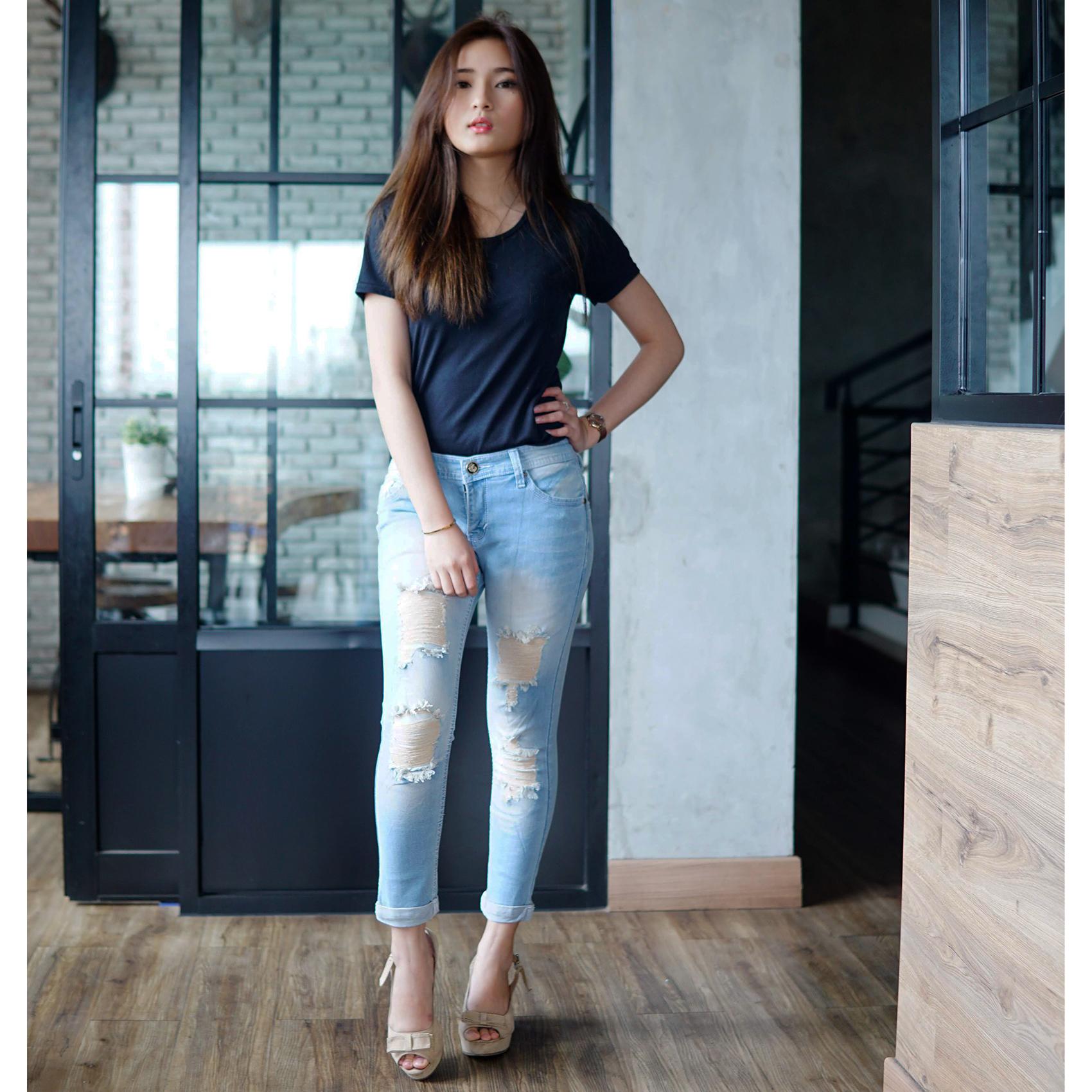 Kelebihan Rumah Jeans Celana Jeans Ripped Wanita 7per9 Jeans Sobek Detail Gambar Rumah Jeans Celana Jeans Ripped Wanita 7per9 Jeans Sobek Lapis Jeans Sobek Cewek Terbaru