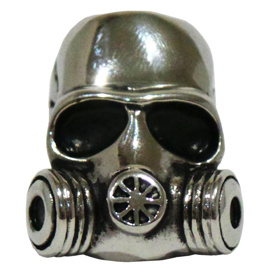 Diskon Promo Perhiasan Aksesoris Skullring Titanium Grosir Cincin Tengkorak gas Masker Army Ring Silver Murah
