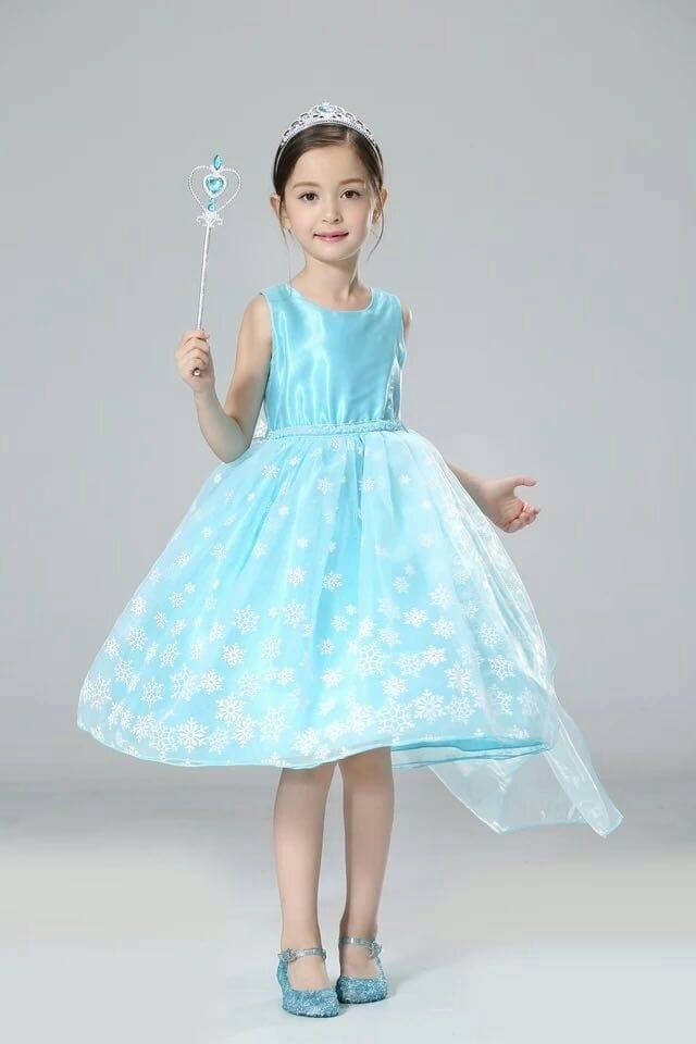 BAJU ANAK DRESS KOSTUM FROZEN ELSA SIFON HALUS (04) Termurah