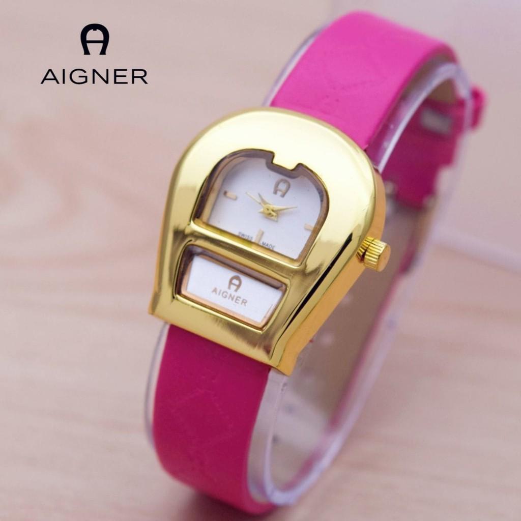 Jam Tangan Aigner Mini Kulit Body Gold