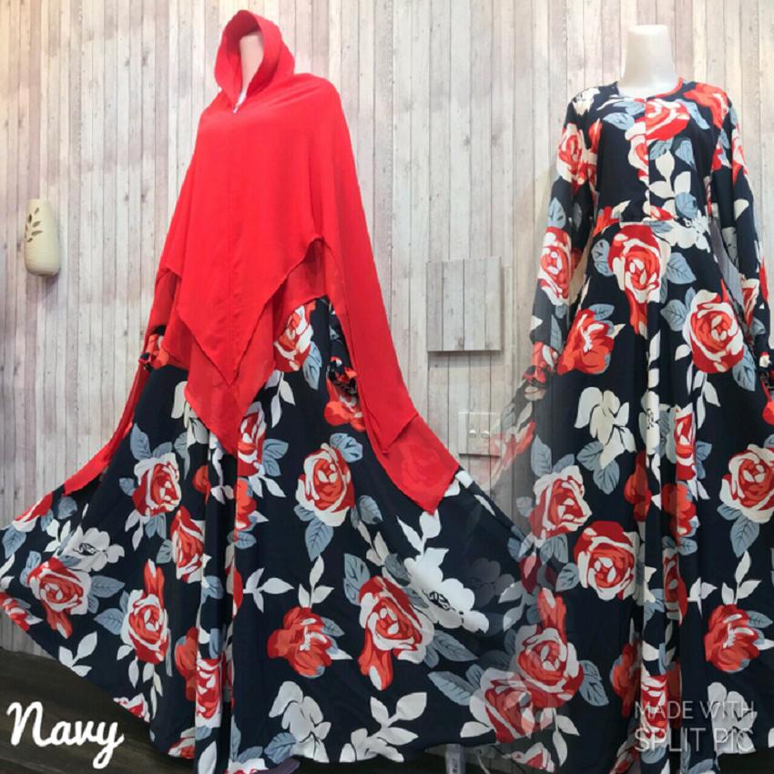 Adzra Gamis Murah syar'i /busana muslim wanita - Denara Dress - Merah