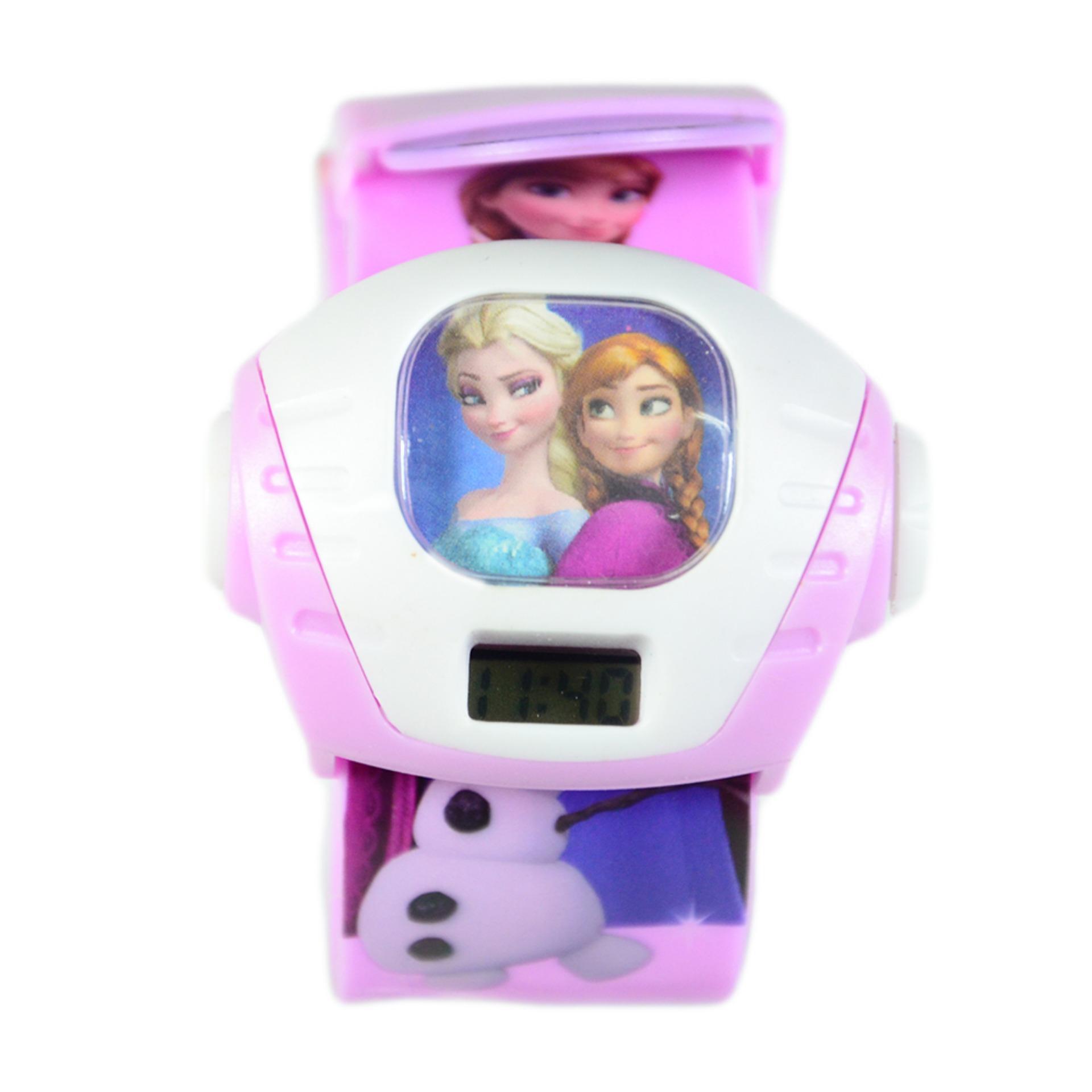Detail Gambar DnB Collection Jam Tangan Anak Proyektor Kotak Frozen - Pink Muda Terbaru