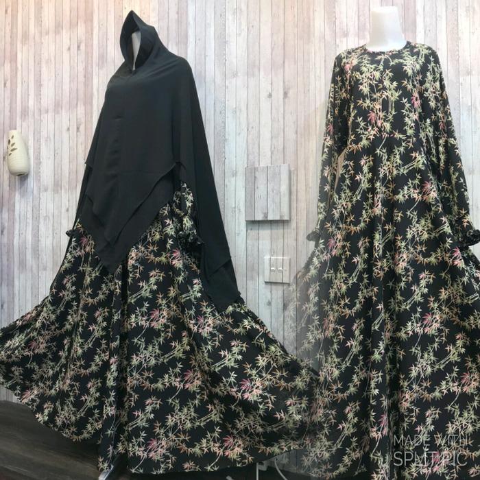 Adzra Gamis Murah syari/busana muslim wanita - Cardova Dress - Hitam