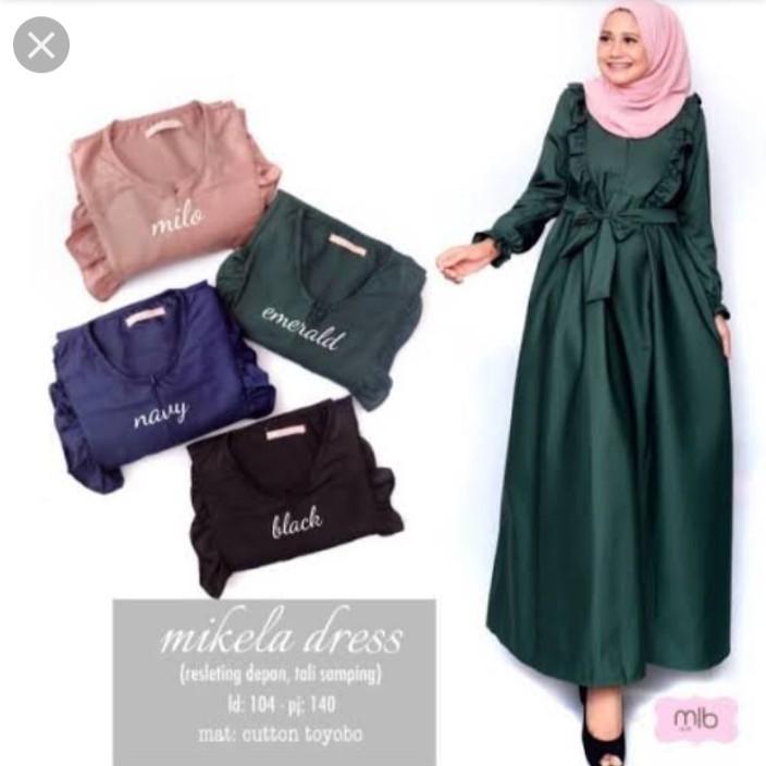Mikela Dress Fashion Wanita Pakian Dress Wanita Muslim Bahan Balotelli Ukuran Freesize Lingkar Dada 100cm Model Kekinian Modern Cantik Murah Januari 2019 - 2 mikela dress Fashion Wanita Pakian Dress Wanita Muslim Bahan Balotelli Ukuran Freesize Lingkar Dada 100cm Model Kekinian Modern Cantik Murah - 2