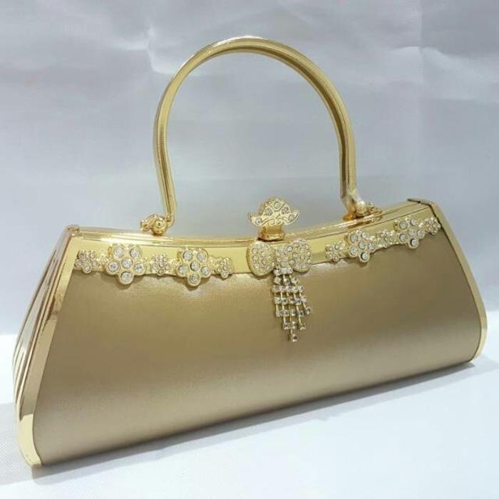 Detail Gambar Tas Pesta Wanita Farnell Satin Clutch Import Cantik Elegan Terbaru