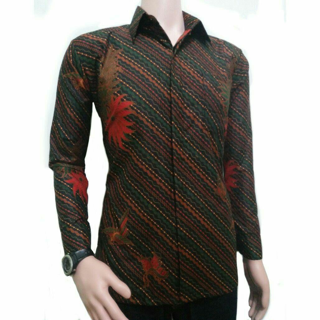 Kemeja Batik Baju Batik Pria Lengan Panjang AB1560